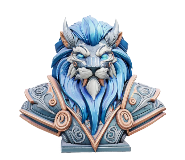 Segmented blue creature model