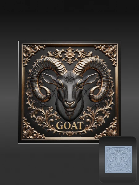 Bas-relief 3D model showcase